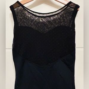 BLOCH womens black medium body suit with lace accent